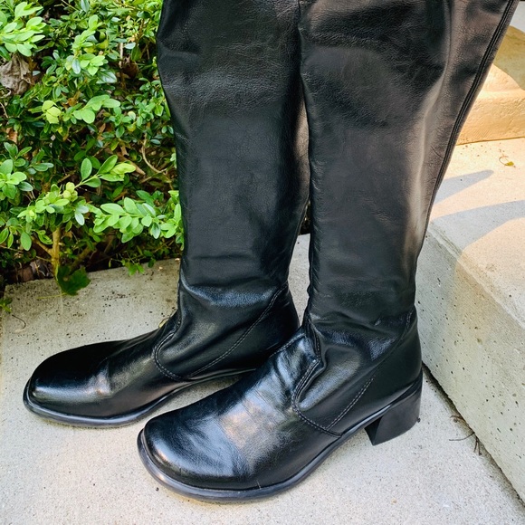 Franco Sarto Black Knee High Riding Boot